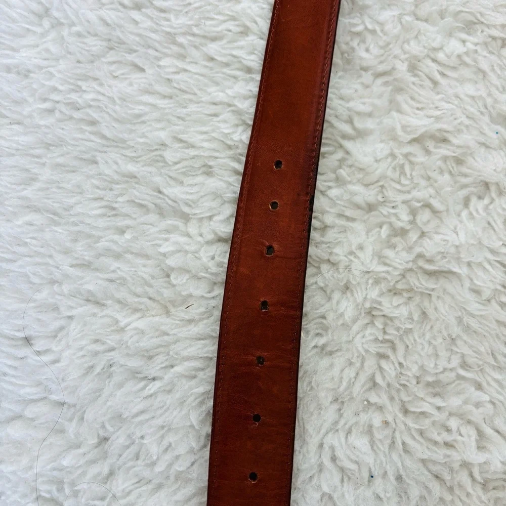 Black Jack Genuine Ostrich Skin Leather Tan Leather Men's Belt 42